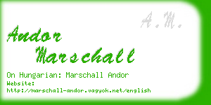 andor marschall business card